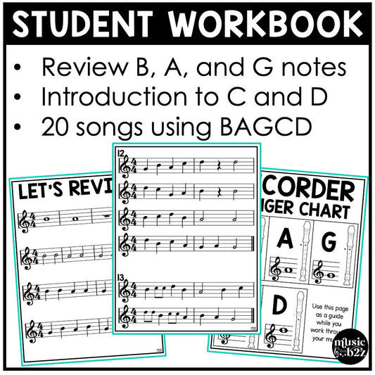 BAGCD Recorder Unit Elementary Music Curriculum Lesson Activity Worksheets Games