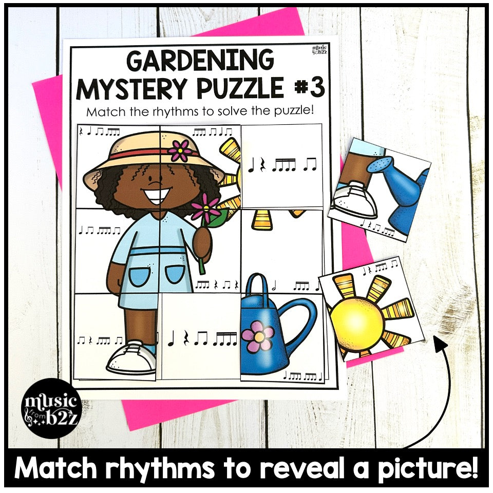 Sixteenth Notes Rhythm Mystery Puzzles Elementary Music Centers Sub Plans