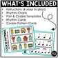 Back to School Rhythm Cookies Elementary Music Centers Game Craft Composition