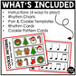 Christmas Rhythm Cookies Elementary Music Centers Game Craft Composition
