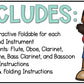 Woodwind Family Foldable Activity - Musical Instrument Families of the Orchestra Worksheet Lesson