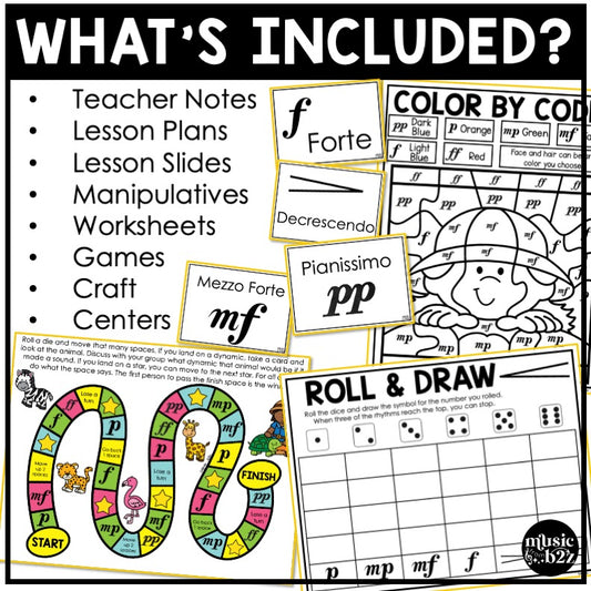Dynamics Unit Elementary Music Curriculum Elements of Music Lesson Plan Template