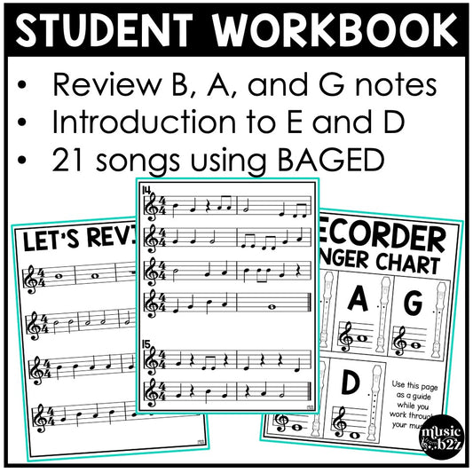 BAGED Recorder Unit Elementary Music Curriculum Lesson Activity Worksheets Games