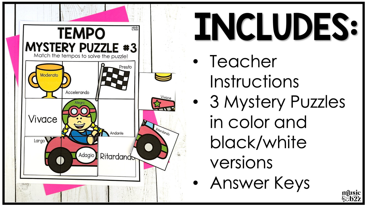 Music Dynamics Mystery Puzzles Elementary Music Centers Sub Plans Activities