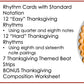 Thanksgiving Elementary Music Composition Rhythm Cards Worksheets & Beat Strips