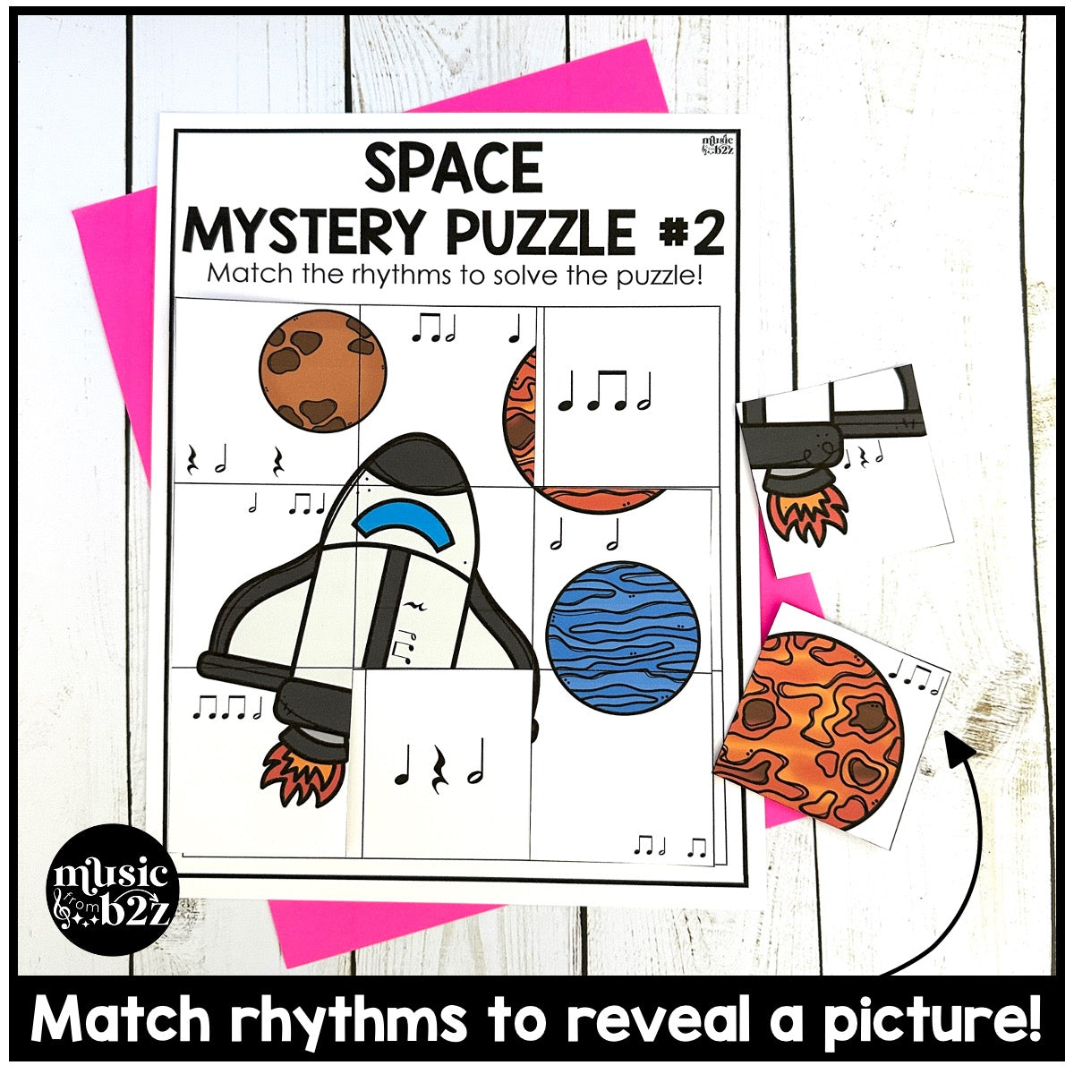 Half Note Rhythm Mystery Puzzles Elementary Music Centers Sub Plans Activity