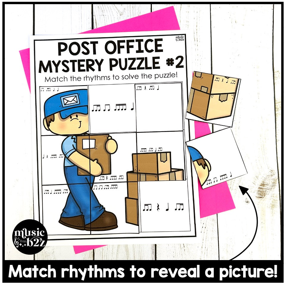 Eighth Sixteenth Note Rhythm Mystery Puzzles Elementary Music Centers Sub Plans