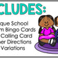 Back to School Music Bingo First Week Game Activities for Quarter & Eighth Notes