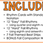 Fall Elementary Music Composition Rhythm Cards Worksheets & Beat Strips Autumn