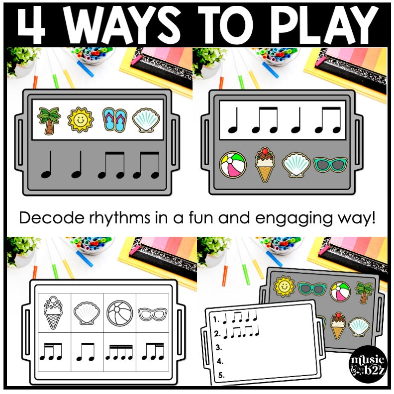 Summer Rhythm Cookies Elementary Music Centers Game Craft Composition