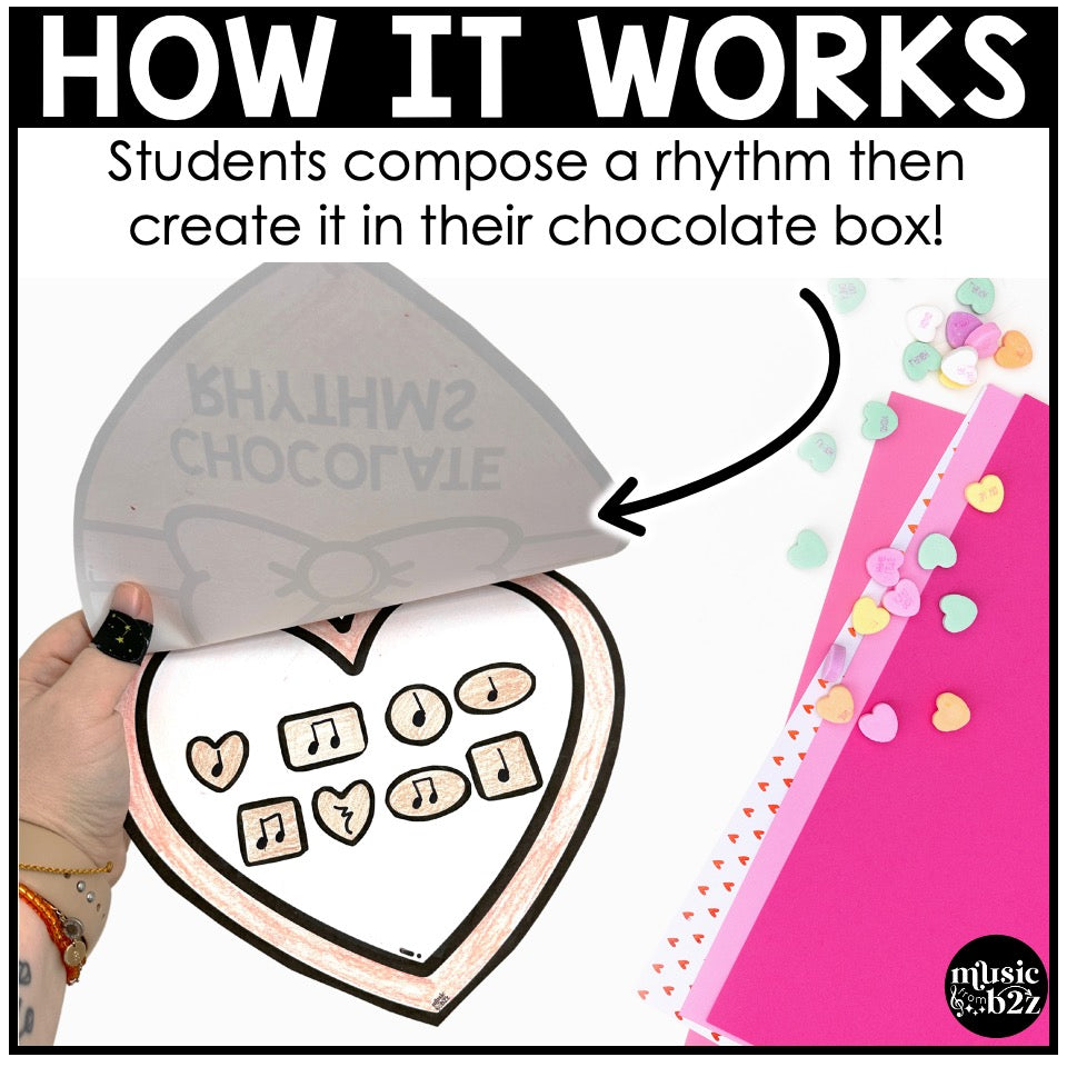 Valentines Day Music Rhythm Craft Elementary Music Centers Activities Sub Plans