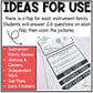 Musical Instrument Families of the Orchestra Review - Music Flipbook Activity