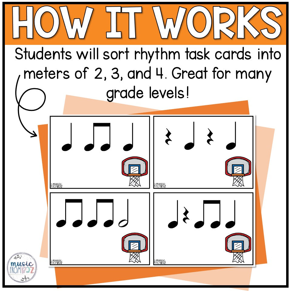 March Music Madness | Meter Music Sorting Activity | Time Signature Centers