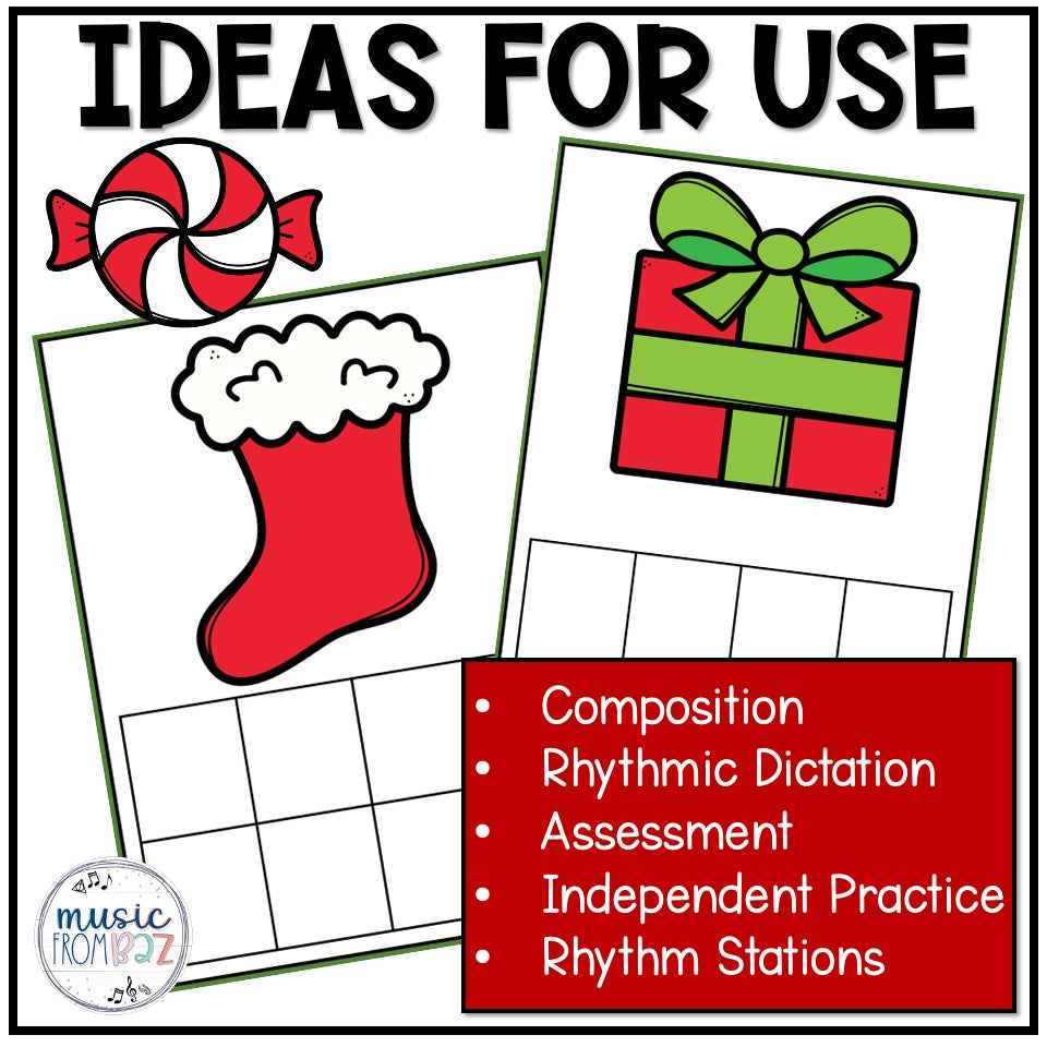 Christmas Music Rhythm Charts Rhythm Worksheet Music Worksheets Elementary Music