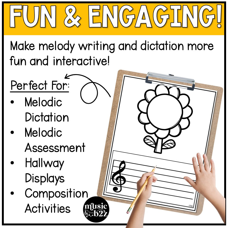 Fall Music Lines and Spaces Treble Clef Worksheets Fall Music Activities