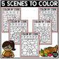 Thanksgiving Music Coloring Color by Note Turkey Music Worksheets Treble Clef