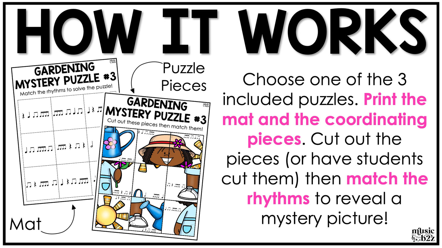 Sixteenth Notes Rhythm Mystery Puzzles Elementary Music Centers Sub Plans