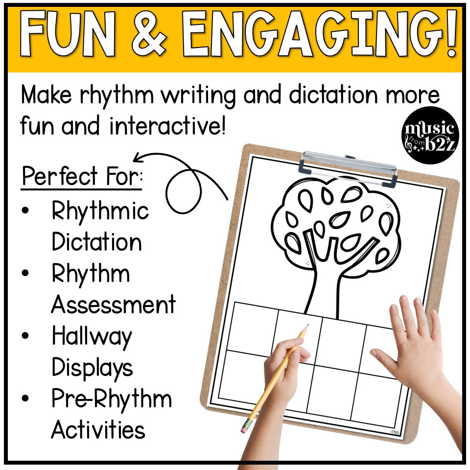 Fall Rhythm Worksheet Elementary Music Composition Centers & Activity for Autumn