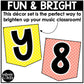 Letter & Number Banners Elementary Music Classroom Decor Simply Checkered