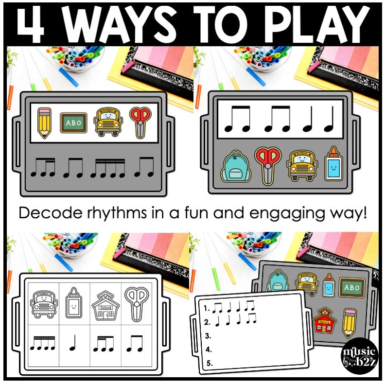 Back to School Rhythm Cookies Elementary Music Centers Game Craft Composition