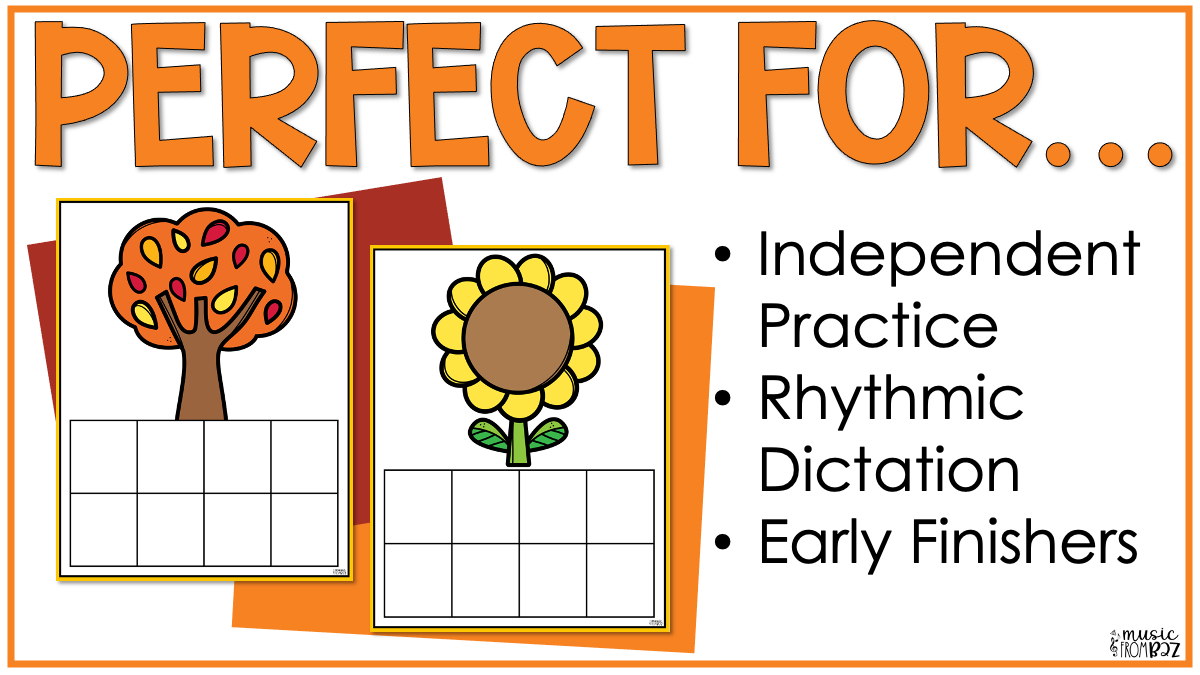 Fall Rhythm Worksheet Elementary Music Composition Centers & Activity for Autumn