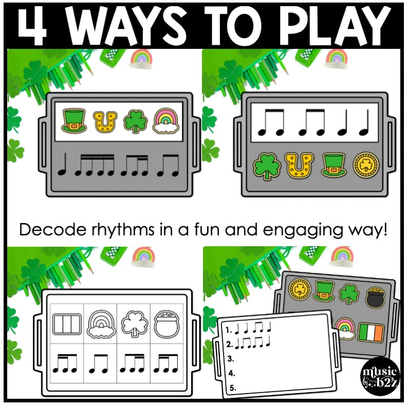 St. Patrick's Day Rhythm Cookies Elementary Music Centers Game Craft Composition