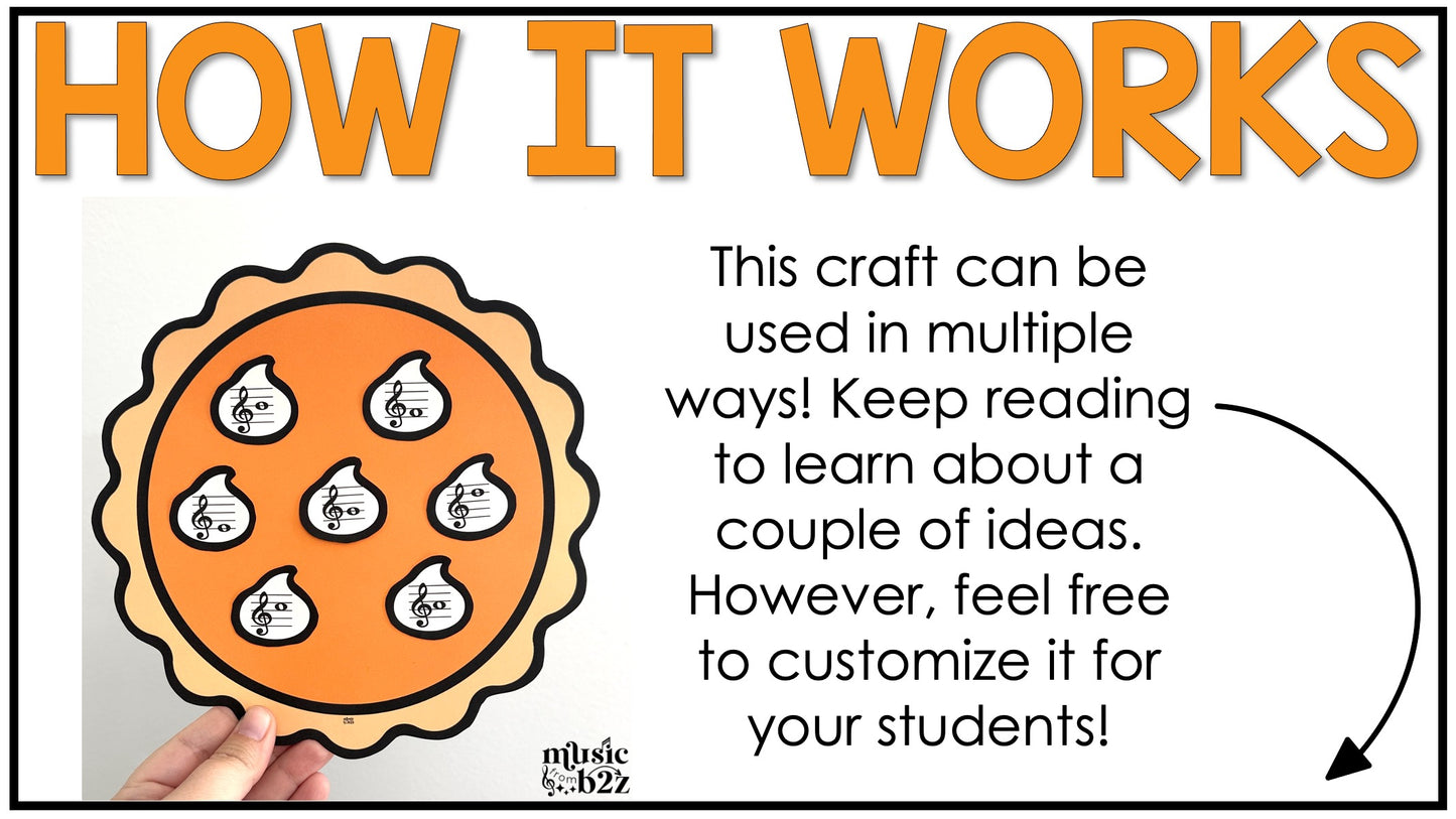 Thanksgiving Music Craft Treble Clef Bass Clef Music Centers Music Sub Plans