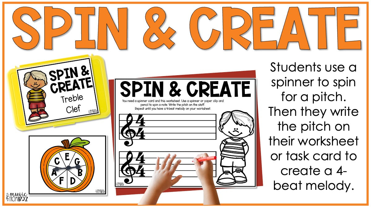 Fall Music Treble Clef Task Cards Treble Clef Notes Fall Music Activities