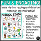 Back to School Music Bingo First Week Game Activities for Quarter & Eighth Notes
