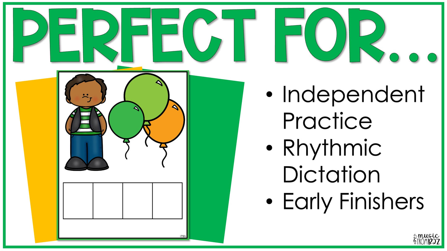 St. Patrick's Day Elementary Music Lesson - Rhythm Worksheet Activity