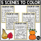 Fall Music Coloring Color by Rhythm Fall Music Worksheets Music Color by Note