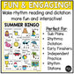 Summer Music Bingo Game Rhythm Bingo Game for Quarter & Eighth Notes Centers