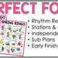 Spring Music Bingo Game Activities for Quarter & Eighth Notes Centers Rhythm