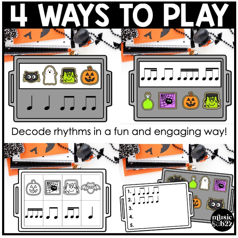 Halloween Rhythm Cookies Elementary Music Centers Game Craft Composition
