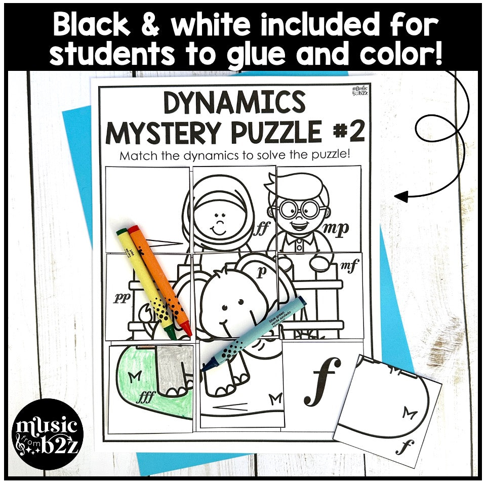 Music Dynamics Mystery Puzzles Elementary Music Centers Sub Plans Activities
