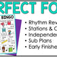 Back to School Music Bingo First Week Game Activities for Quarter & Eighth Notes