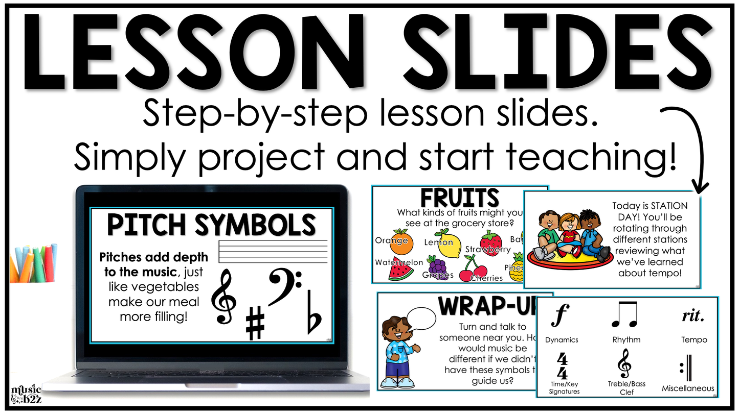Music Symbols Unit Elementary Music Curriculum Lesson Activity Worksheets Games