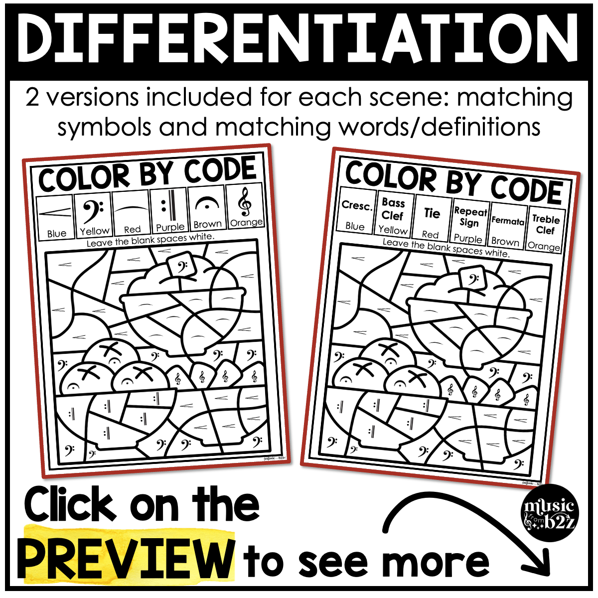 Thanksgiving Music Coloring Color by Note Music Worksheets Music Symbols