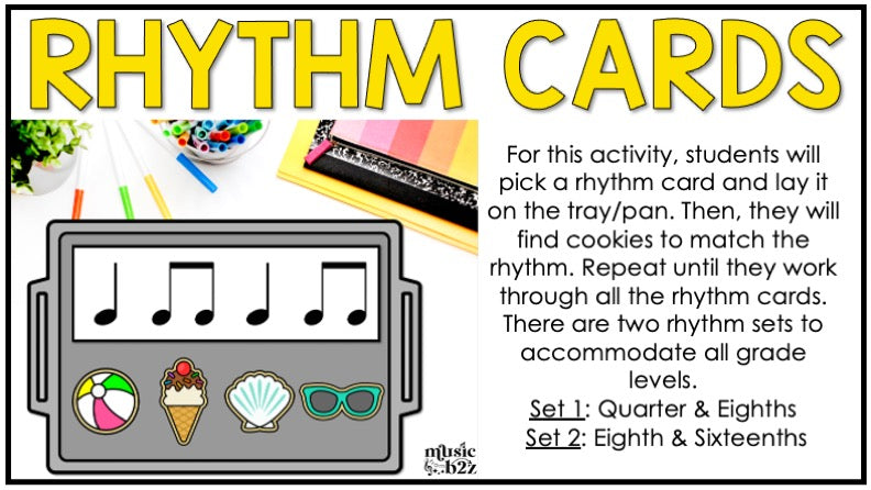 Summer Rhythm Cookies Elementary Music Centers Game Craft Composition