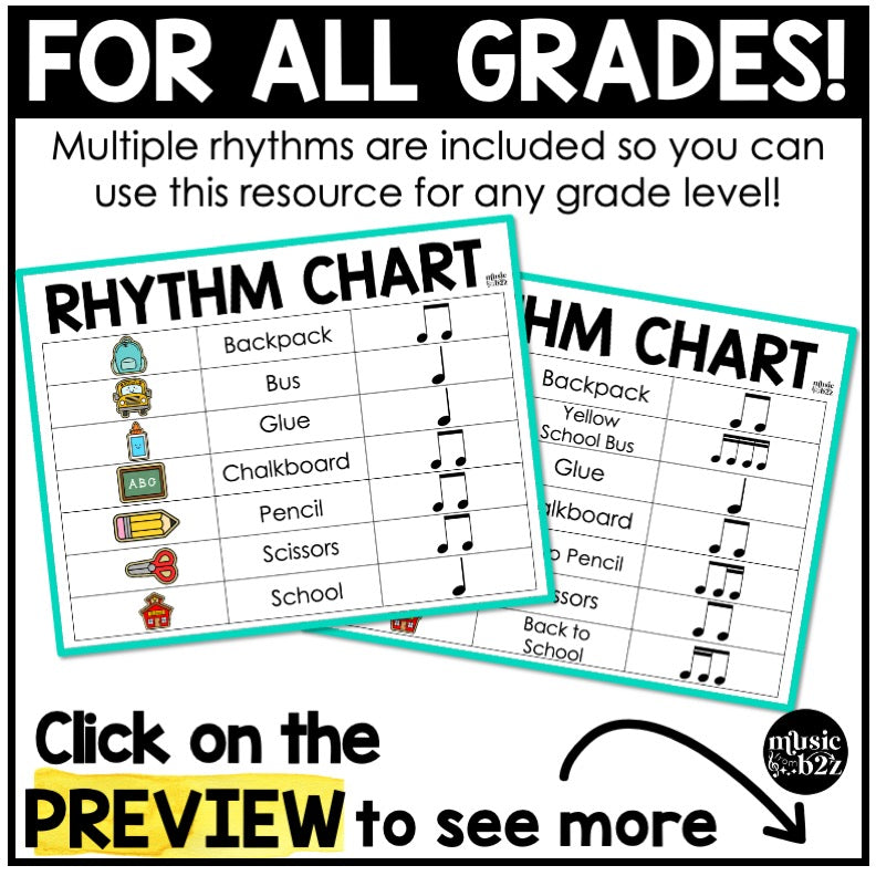 Back to School Rhythm Cookies Elementary Music Centers Game Craft Composition