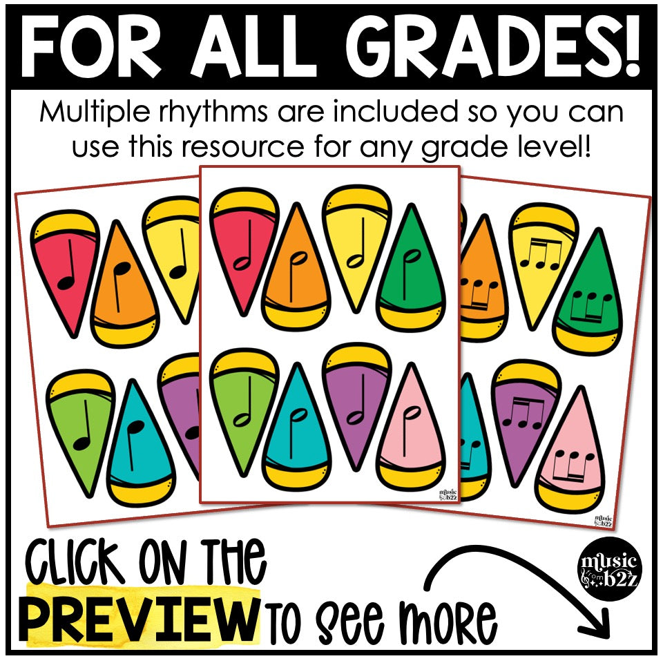 Thanksgiving Music Rhythm Turkey Craft Elementary Music Centers Activities