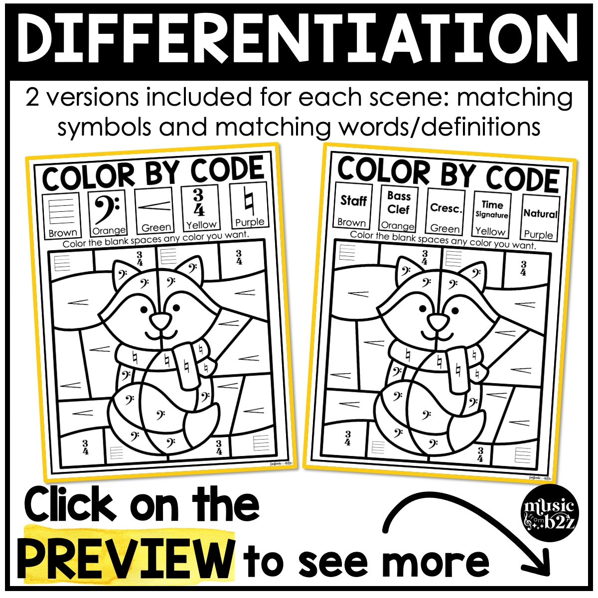 Fall Music Coloring Music Color by Note Fall Music Worksheets Music Symbols