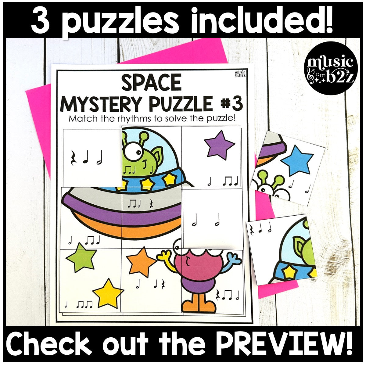 Half Note Rhythm Mystery Puzzles Elementary Music Centers Sub Plans Activity