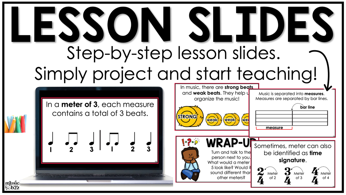 Meter Time Signature Unit Elementary Music Curriculum Elements of Music Lesson Activity Games