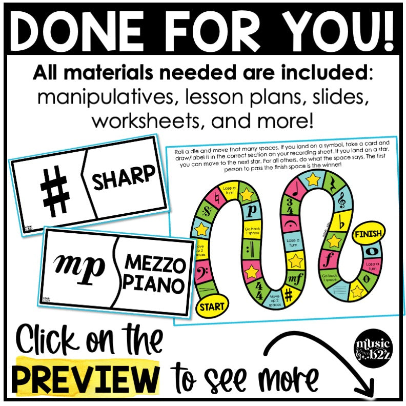 Music Symbols Unit Elementary Music Curriculum Lesson Activity Worksheets Games