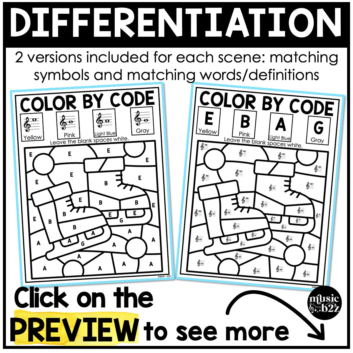 Winter Music Coloring Color by Note Winter Music Worksheets Treble Clef