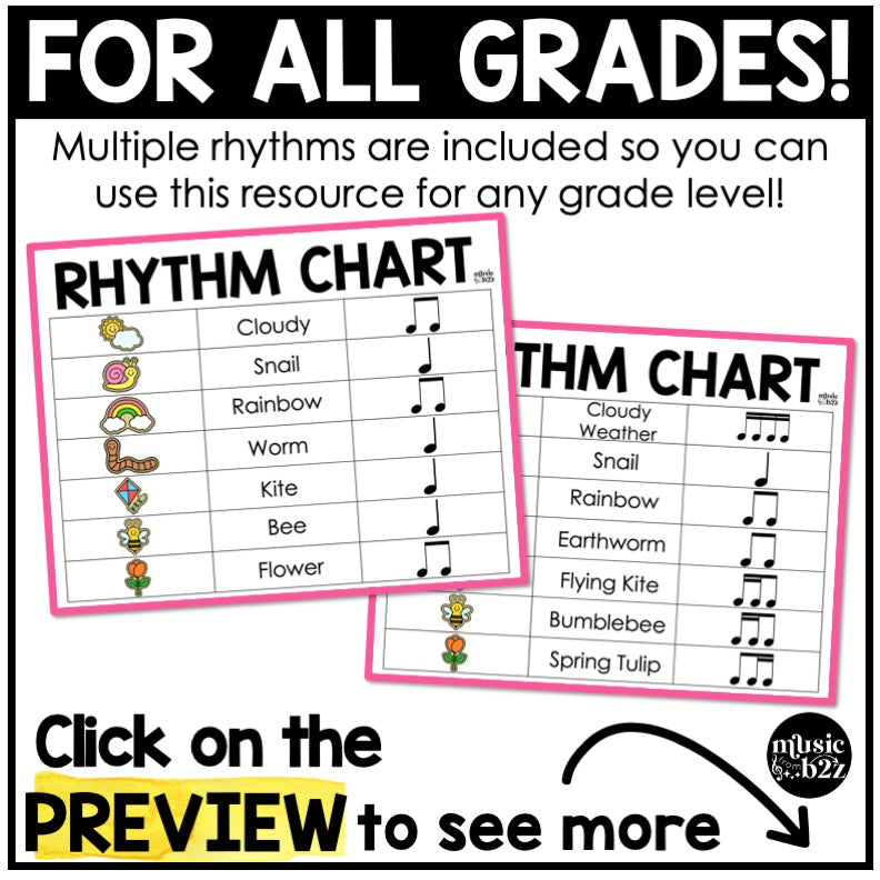 Spring Rhythm Cookies Elementary Music Centers Game Craft Composition