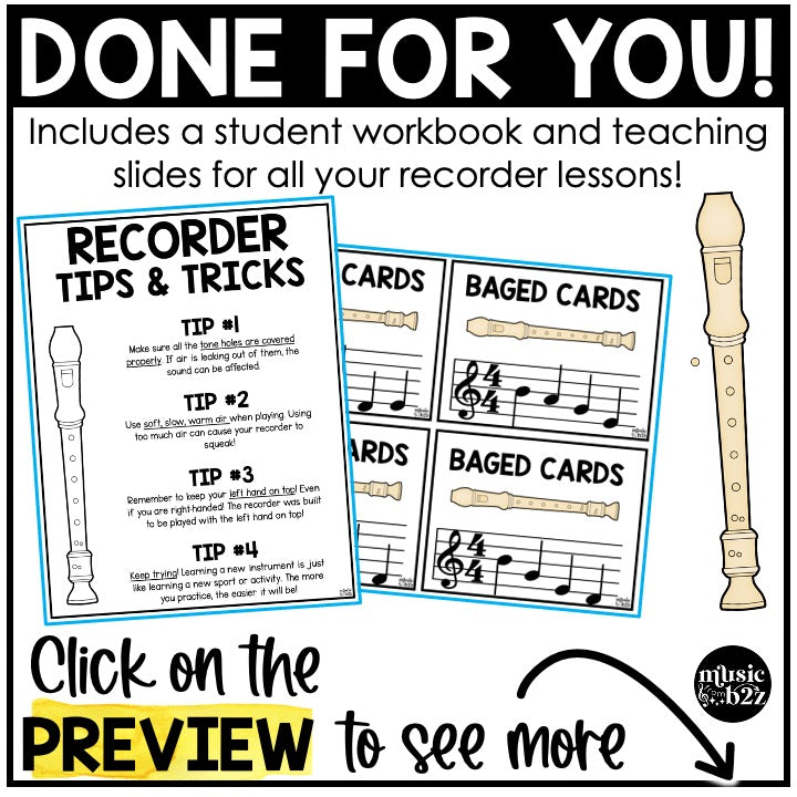 Recorder Unit BUNDLE BAG BAGED BAGCD Elementary Music Curriculum Lessons