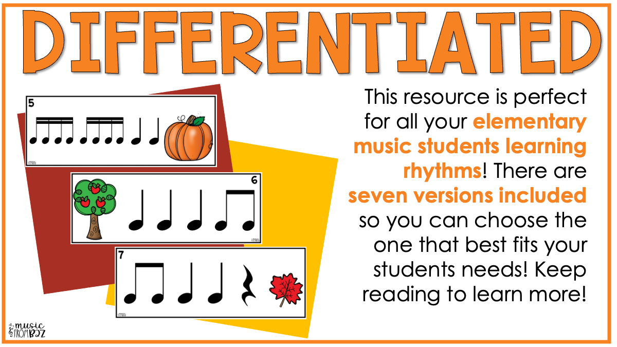 Fall Rhythm Write the Room Elementary Music Game & Scavenger Hunt for Autumn