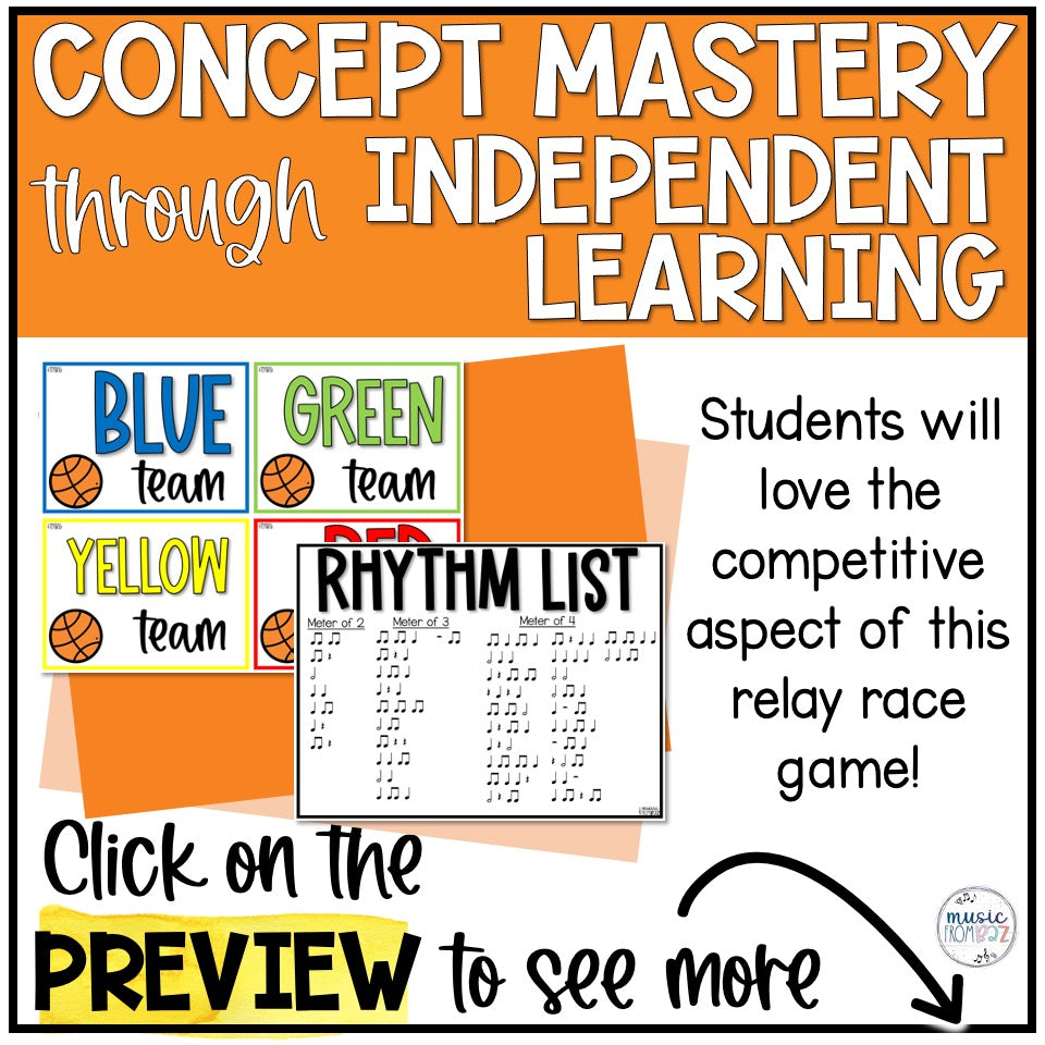March Music Madness | Meter Music Game Relay Race | Time Signature Activity